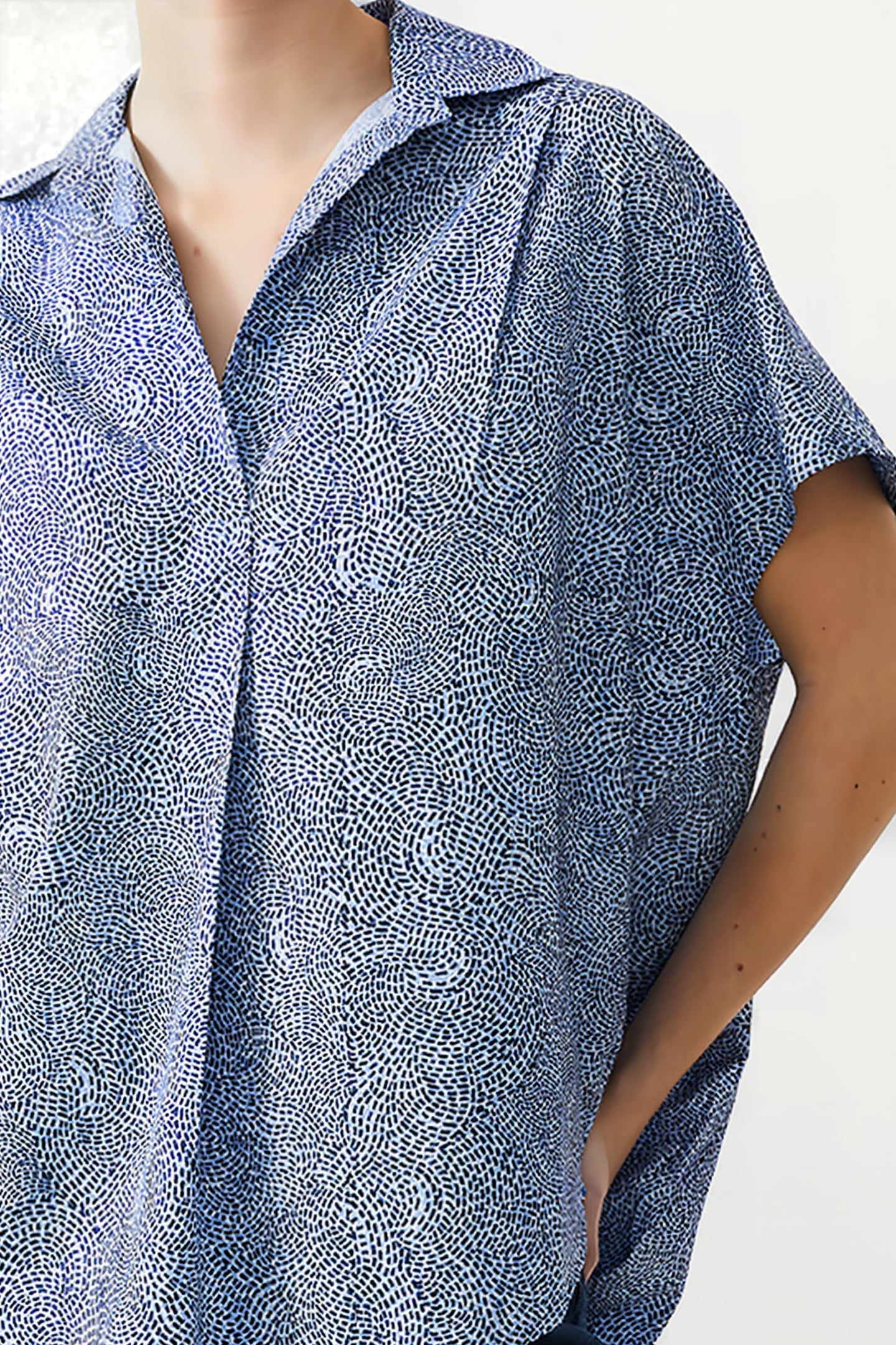 BERNICE CREPE LIGHT POPOVER PLACIDBLUE/DKNVY/WHT 4