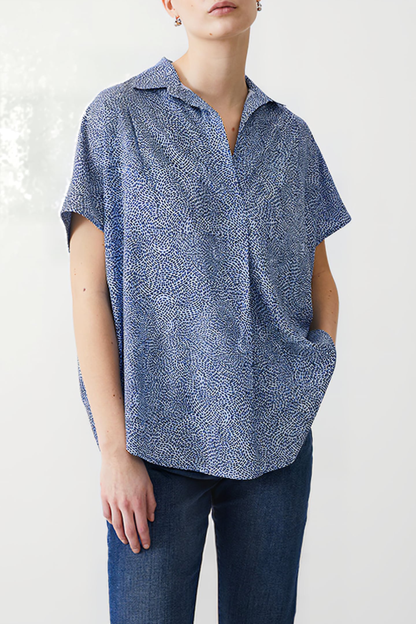 BERNICE CREPE LIGHT POPOVER PLACIDBLUE/DKNVY/WHT 1