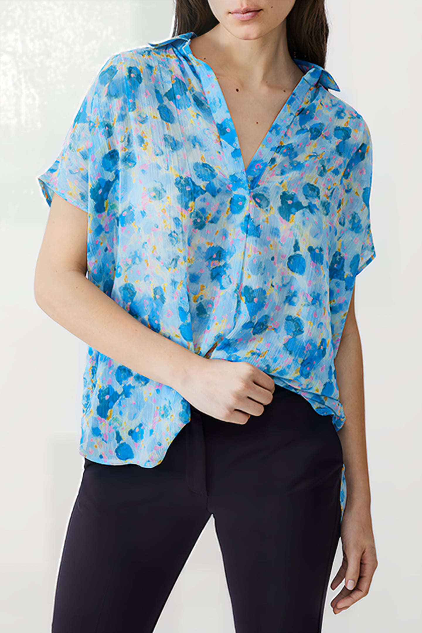 GRETHA SS PRINTED POPOVER STILL WATER 1