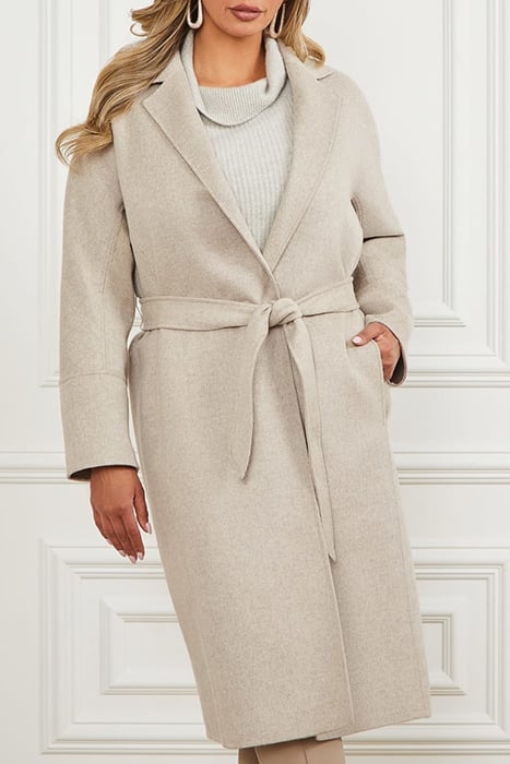 MAXIME LONG COAT LIGHT GREY WRAP MULTI 1