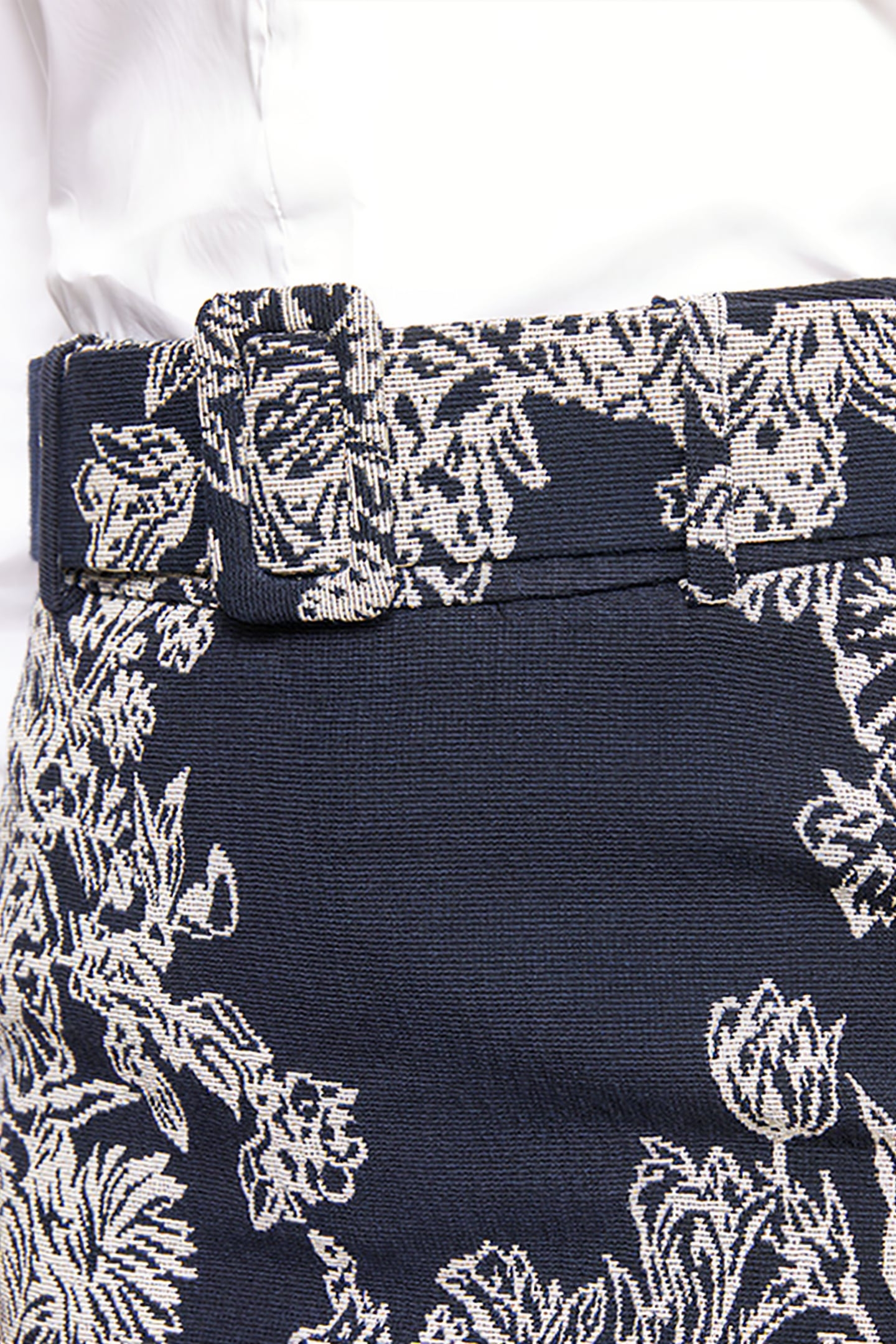 SHORT JACQUARD SKIRT BEIGE 5