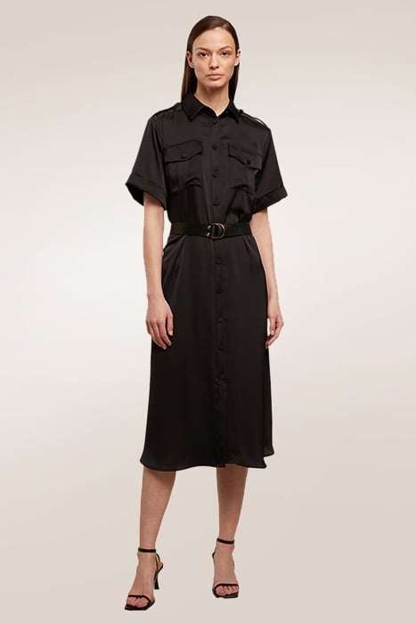 CHEMISIER DRESS WITH POCKETS BLACK 1