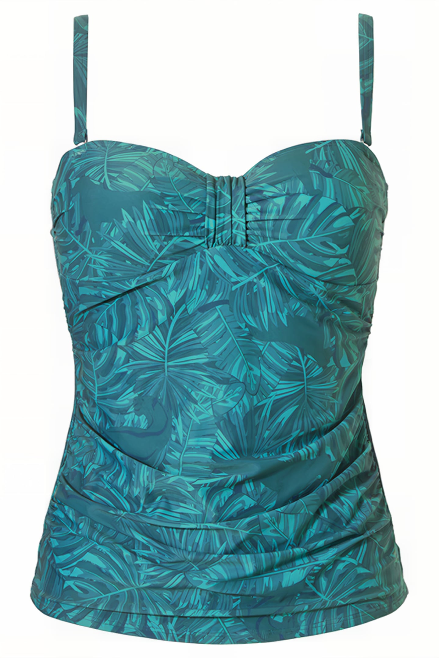 SW TANKINI WF TSHIRT BANDEAU BECKY WILD SUMMER LEAVES 1