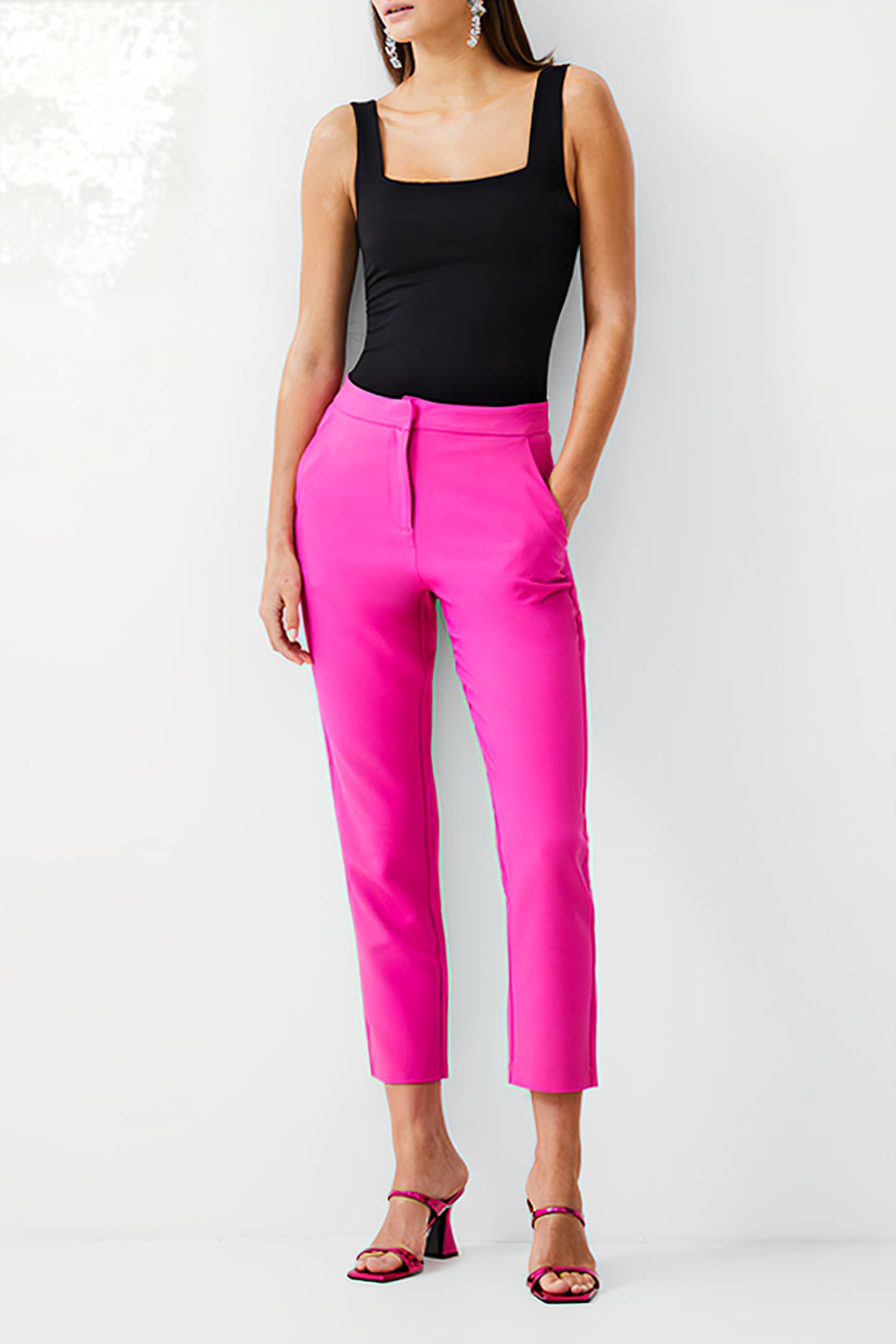 TAILORED TAPERED ANKLE TROUSER WILD ROSA 2