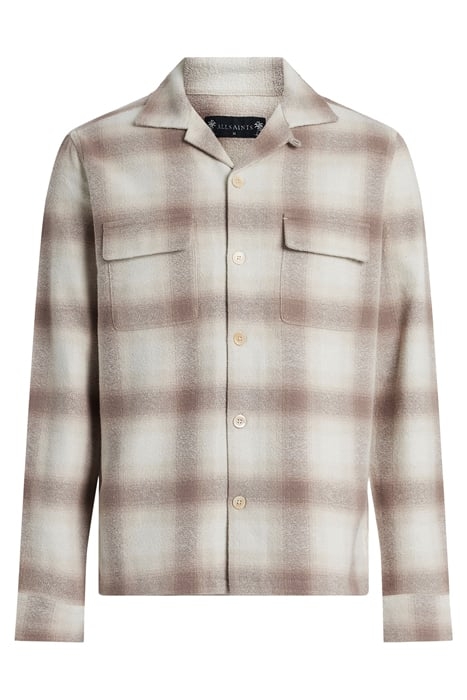 KNOLL LS SHIRT OATMEAL WT/CHESTNU 4