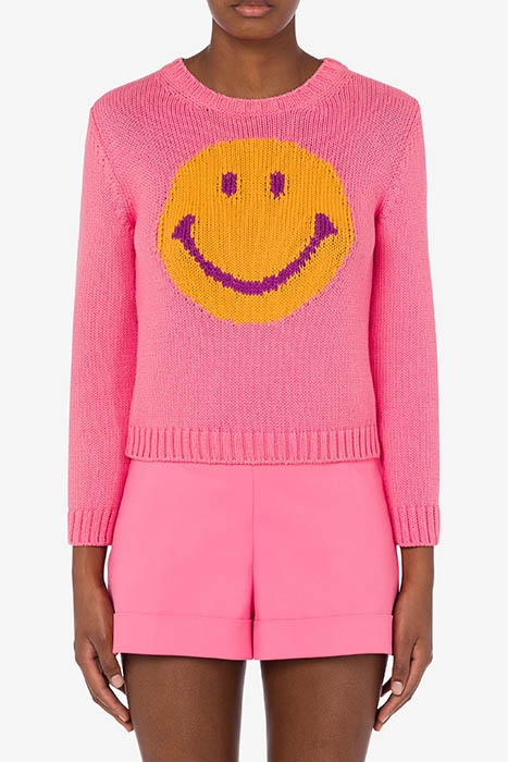 SMILEY® COTTON SWEATER PINK 1