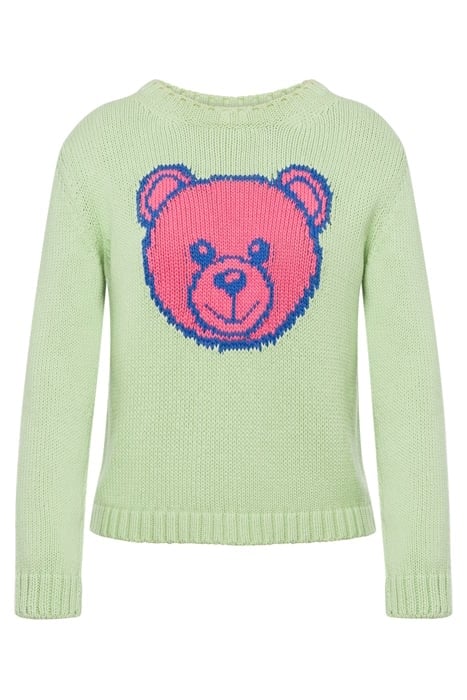 MOSCHINO TEDDY BEAR COTTON SWEATER GREEN 3