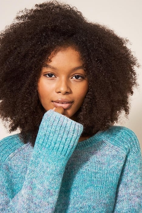 SPACE DYE JUMPER TEAL 5