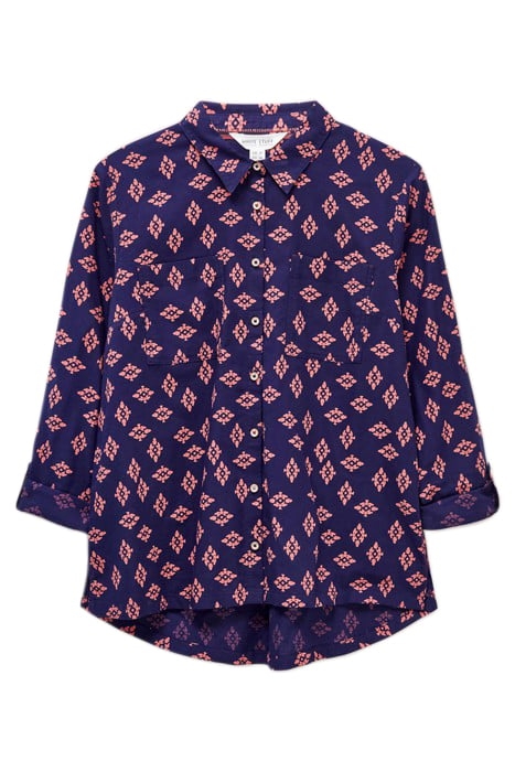 SOPHIE  COTTON SHIRT NAVY PRINTED 2