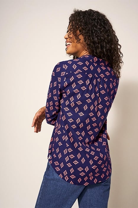 SOPHIE  COTTON SHIRT NAVY PRINTED 3