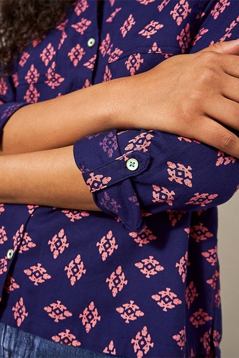 SOPHIE  COTTON SHIRT NAVY PRINTED 5