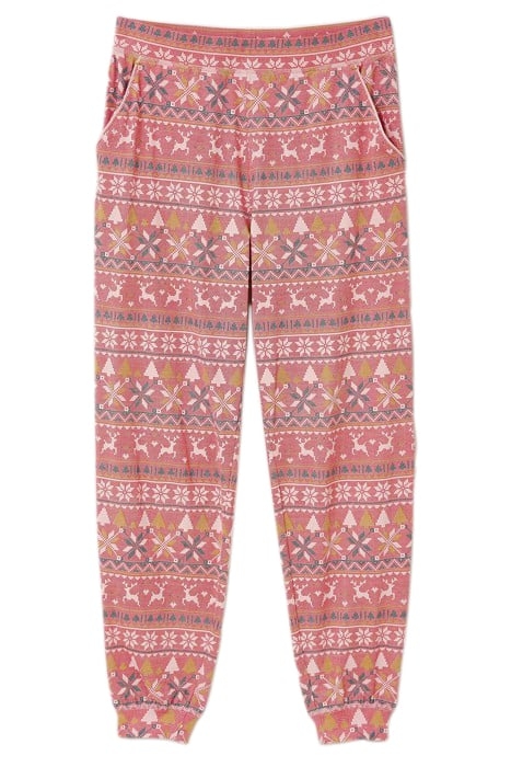 FAIRISLE REINDEER FREYA JOGGER PINK 4