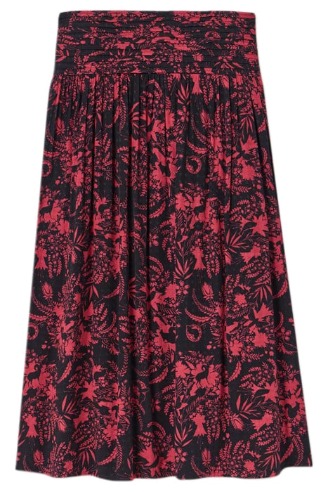 MAEVA MIDI SKIRT BLACK PRINTED 3