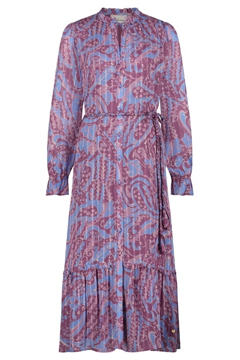 MARILENE DRESS AUBERGINE/PINK MIRAG 3