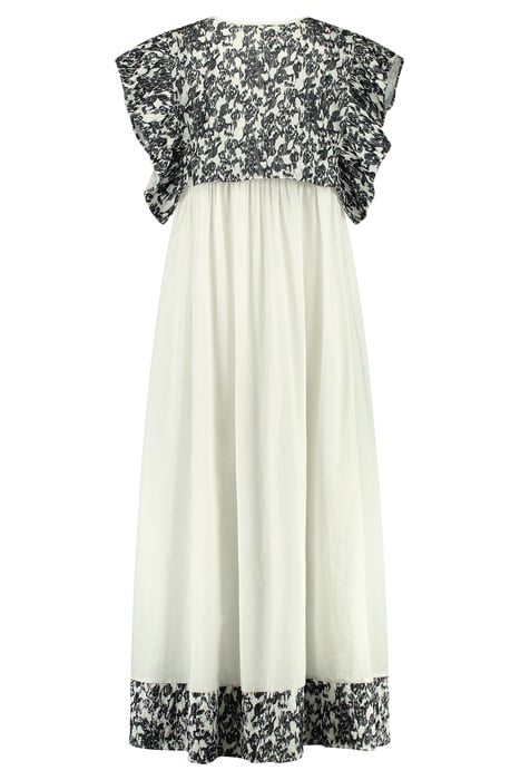 ROKIN LONG DRESS BLURRY FLOWER MARINE 2