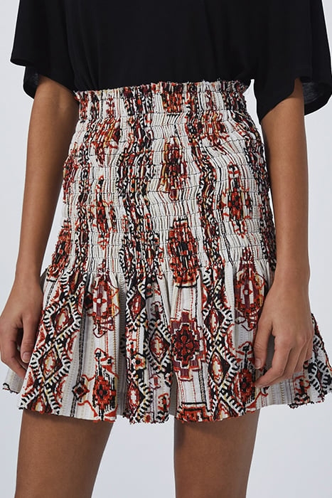 TOMIE MINI SKIRT IN MULTICO ORANGE 1