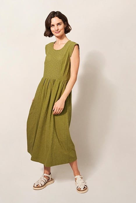 VIOLET JERSEY BRODERIE DRE MID GREEN 3