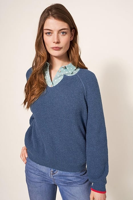 JENNIE RIB JUMPER DARK NAVY 2