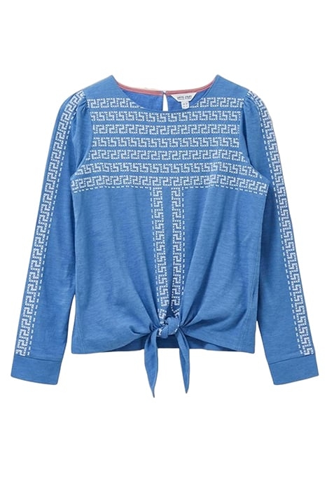 TIE HEM TOP BLUE 2
