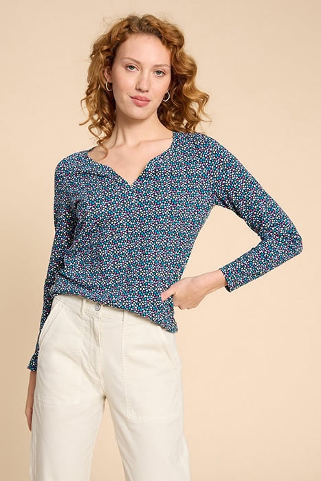 NELLY  TEE BLUE PRINTED 1