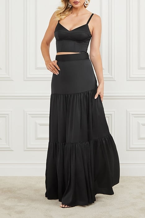 SUSANNE SKIRT SOLID JET BLACK 3