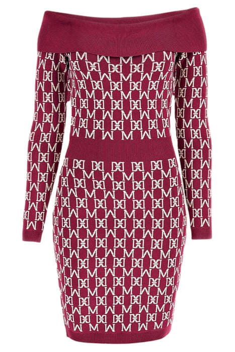 ANGELINA OFF SHOULDER DRESS ALL OVER JACQUARD 4