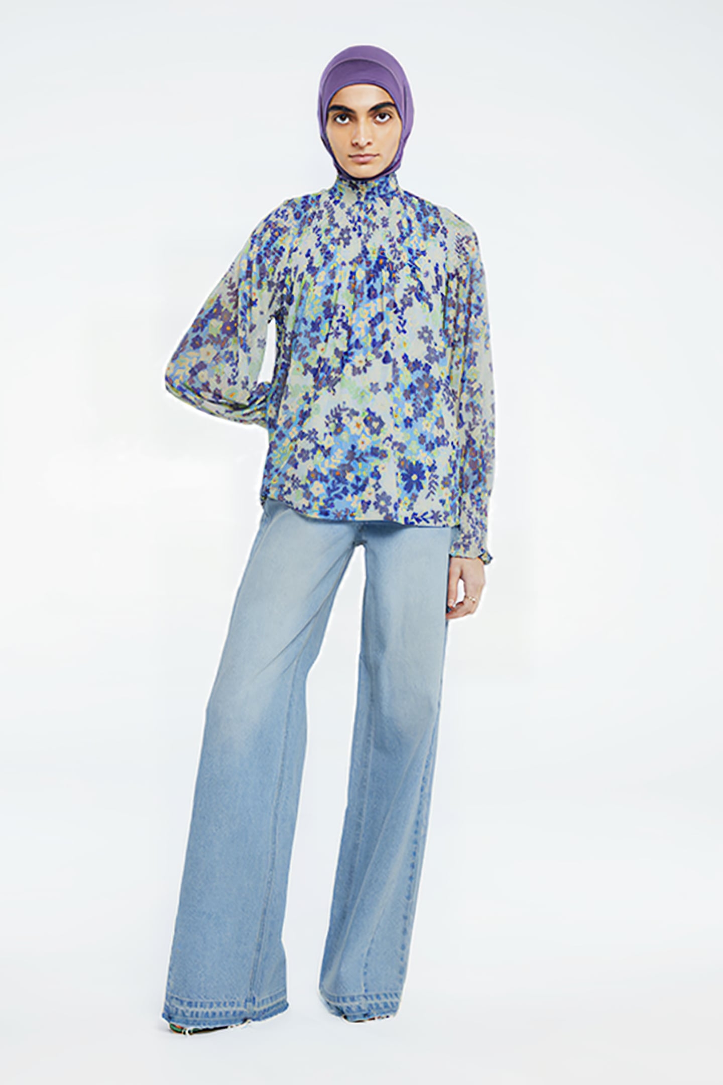 MILA TOP RIAD BLUE/HOLY GUACA 2