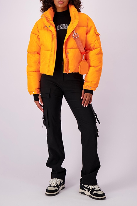 CROPPED BELT JACKET ORANGE 2