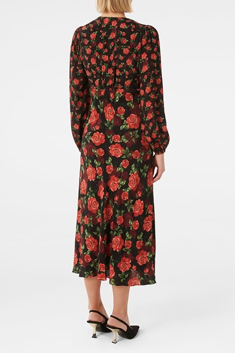 CARLINA MIXED PRINT MIDI ROSE GARDEN 2