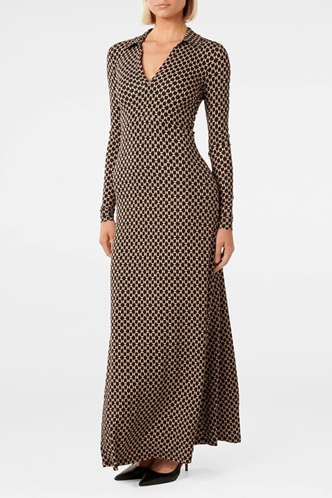 KAITLYN COLLARED JERSEY DRESS WINTON GEO 4