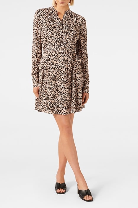 PERRY SHIRT GODET DRESS PAINTERLY ANIMAL 3