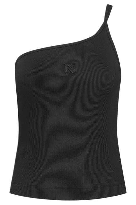 ASYMMETRIC TANK TOP BLACK 1