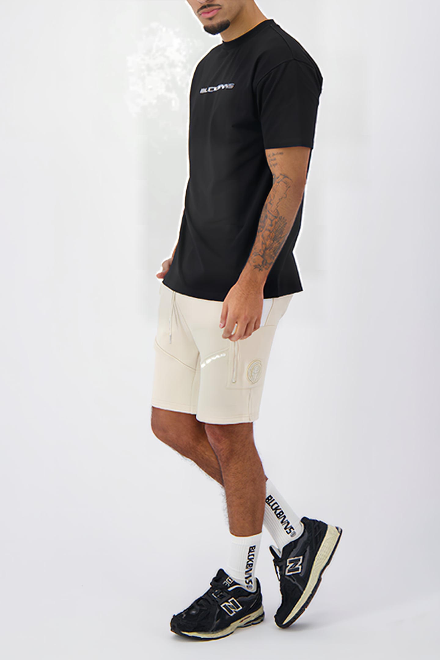 STRIPE SWEATSHORTS SAND 4