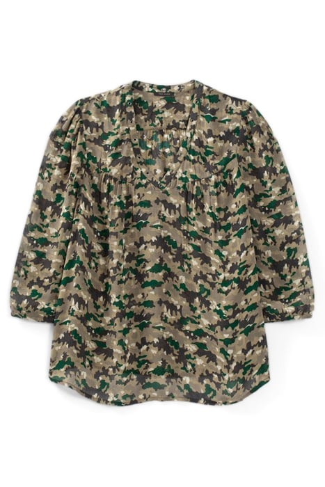 LICHEN BLOUSE WITH GREEN CAMOUFLAGE PRINT 2
