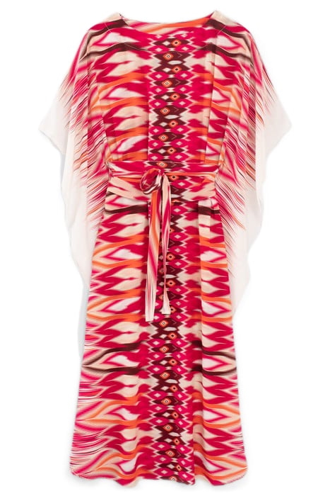 IKKS X GIGEEZ FUCHSIA ETHNIC MOTIF LONG DRESS 3