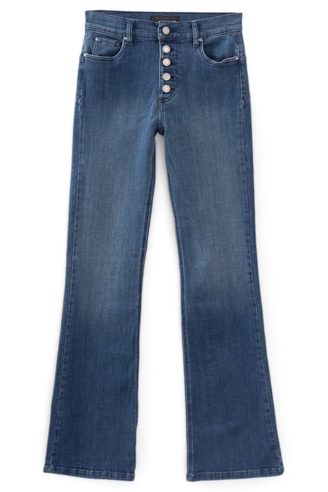 BLUE HIGH-WAIST SCULPT-UP FLARED JEANS 4