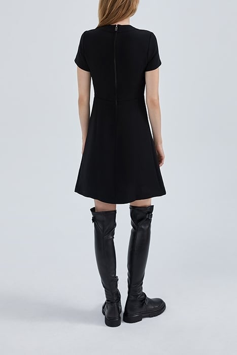 BLACK RECYCLED DRESS WITH TOPSTITCHING 3