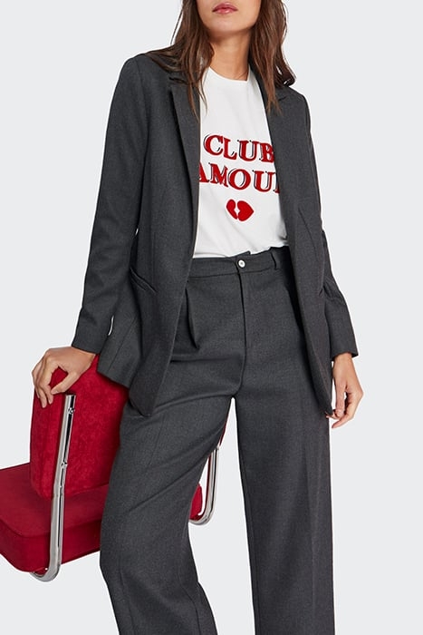 CHARCOAL CROPPED SUIT TROUSERS 4