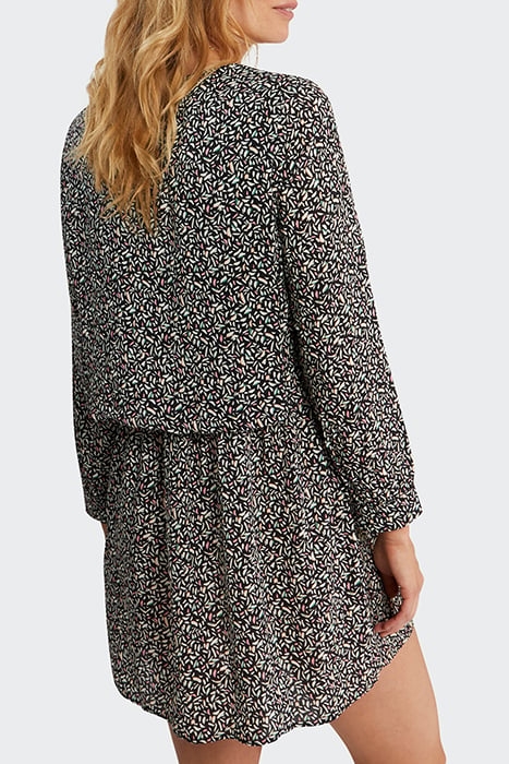 BLACK LEAF PRINT DRESS 2