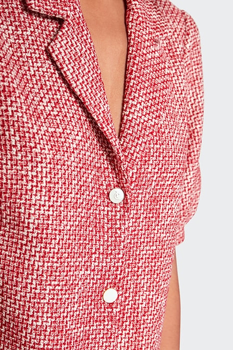 WINTER CRIMSON TWEED-LOOK DRESS 6