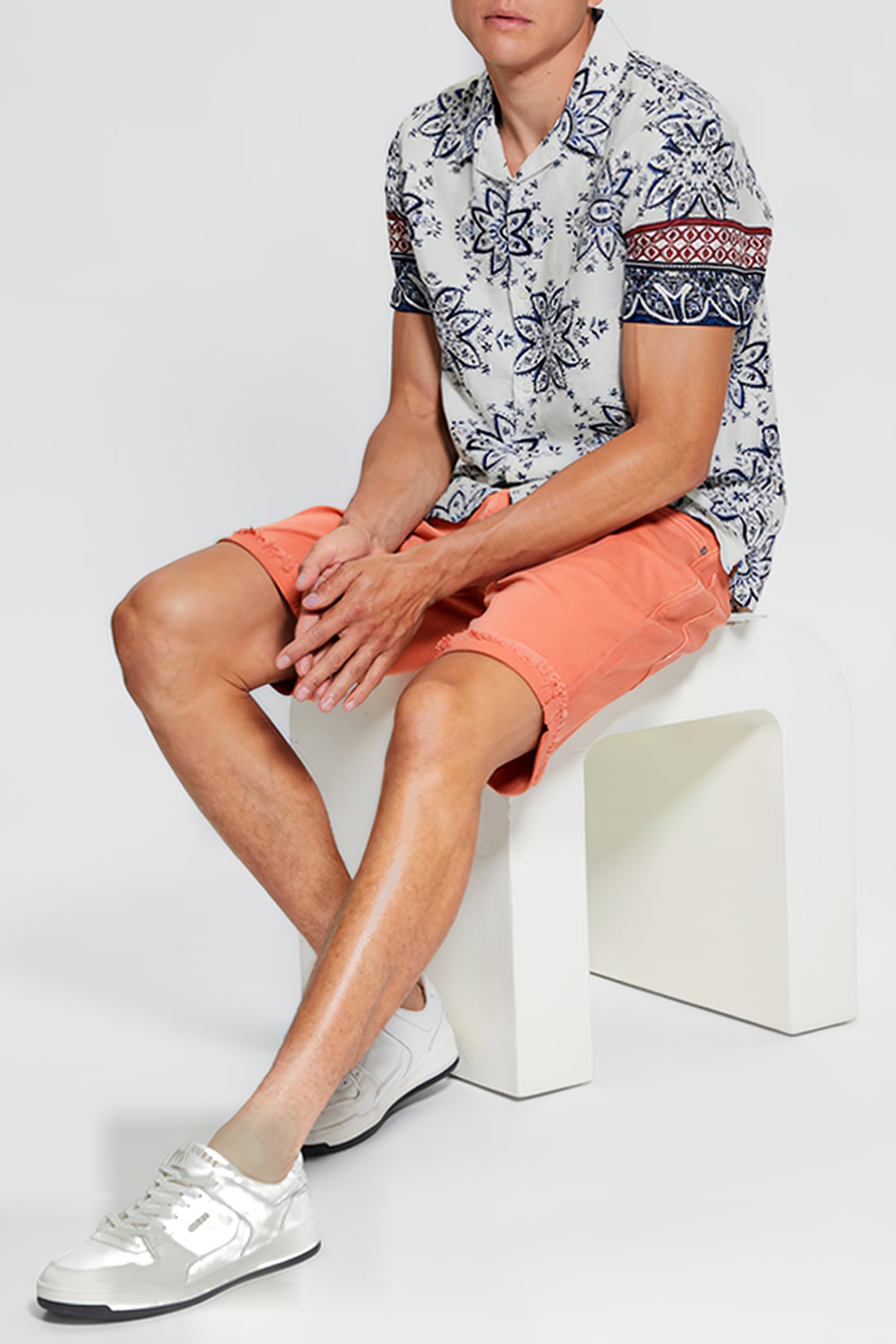 GUESS ECO SS ISLAND LINEN EST EASTWARD FLORAL 6