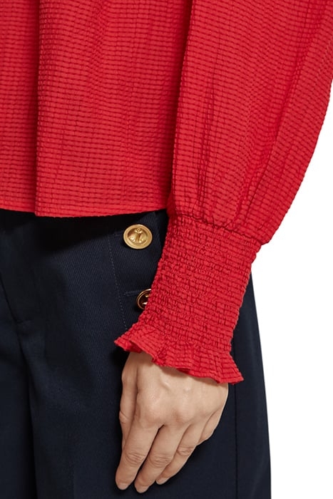 V-NECK TOP LIPSTICK RED 7