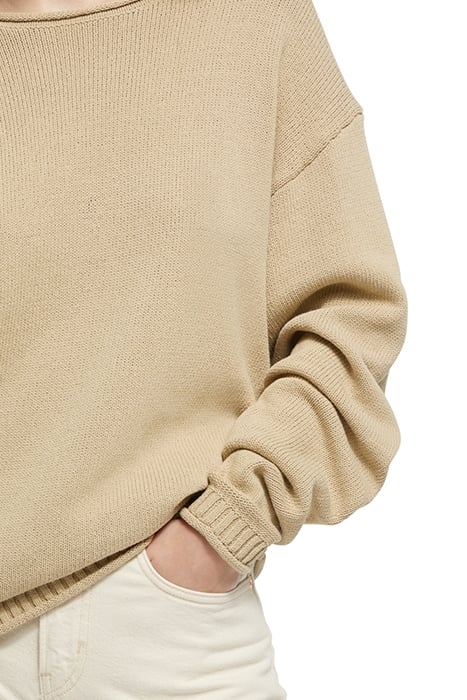 PULLOVER WITH ROLLED EDGES PEBBLE 7