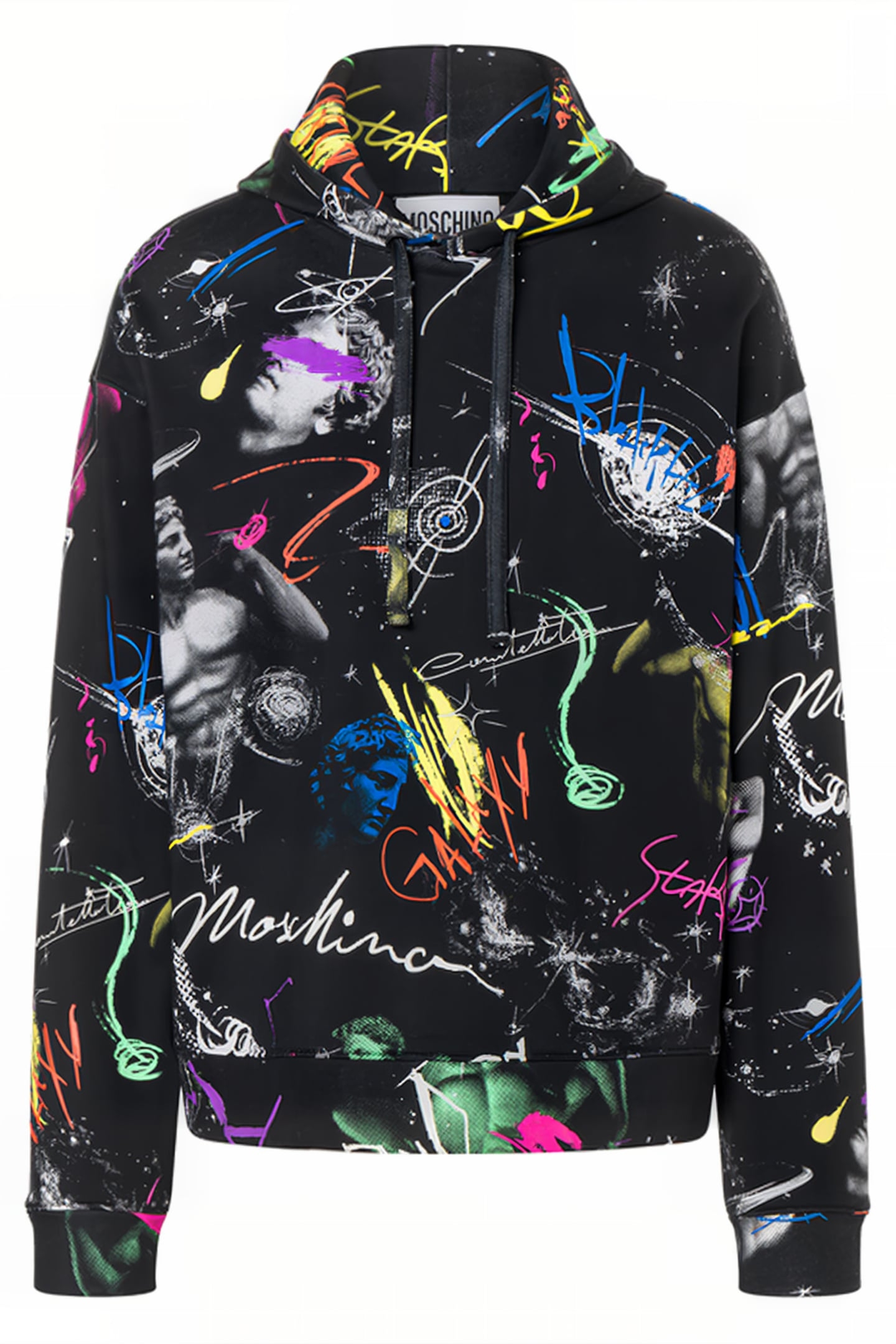 MOSCHINO GALAXY COTTON SWEATSHIRT BLACK 3