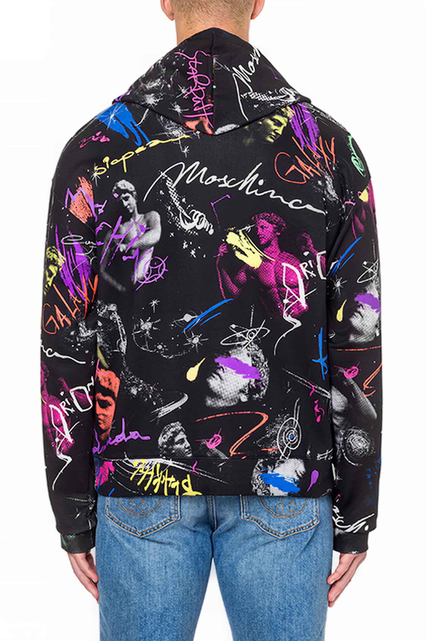 MOSCHINO GALAXY COTTON SWEATSHIRT BLACK 2