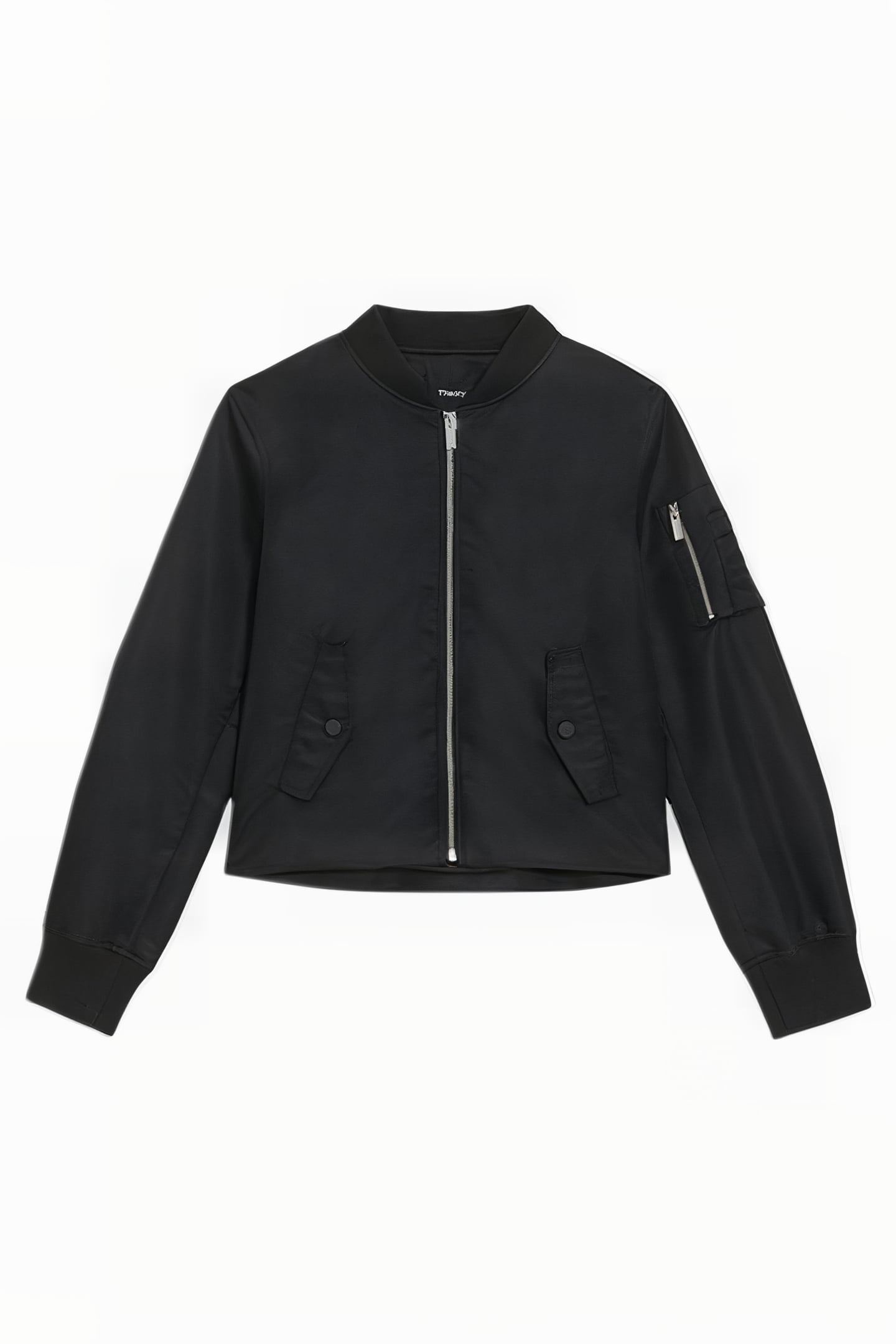 A-LINE FLIGHT JACKET IN RECYCLED NYLON BLACK 2
