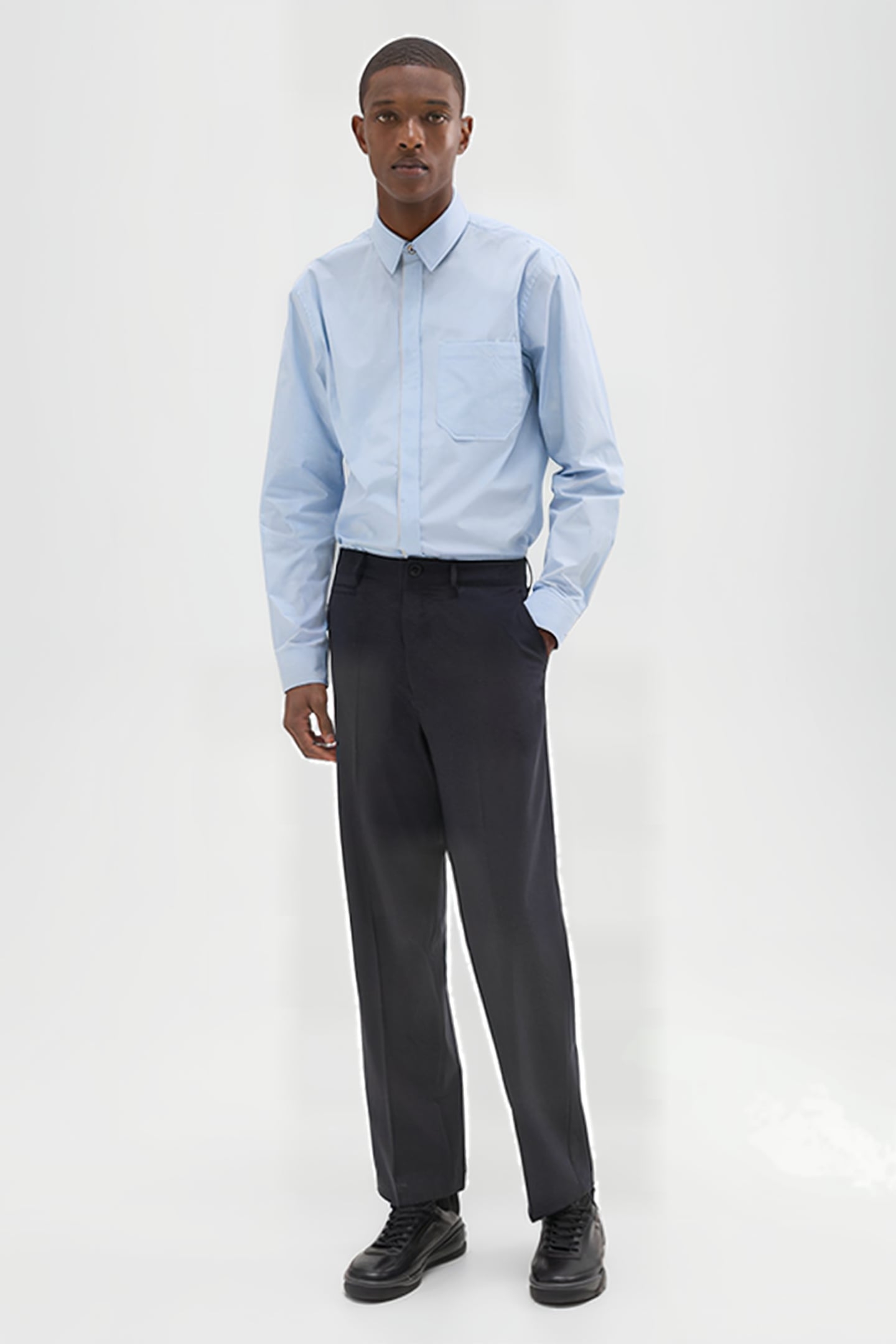 RELAXED VIRGIN WOOL PANT MIDNIGHT 1