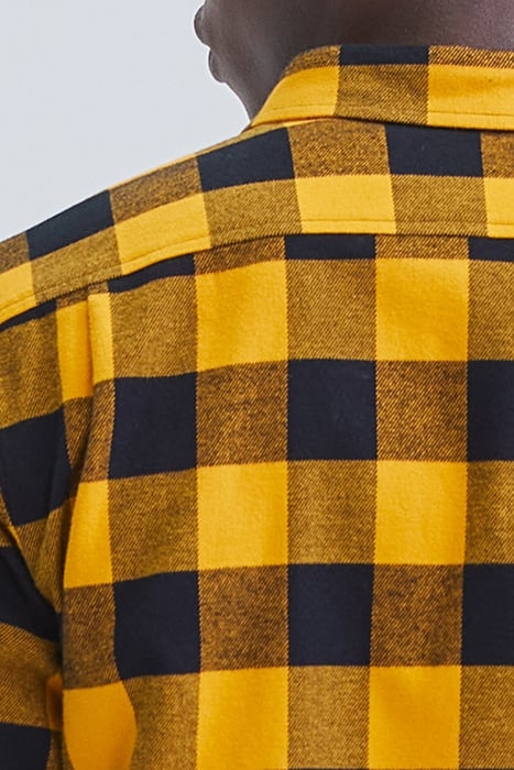 YELLOW CHECKED MOTIF REGULAR SHIRT YELLOW 6