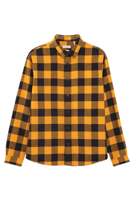 YELLOW CHECKED MOTIF REGULAR SHIRT YELLOW 4
