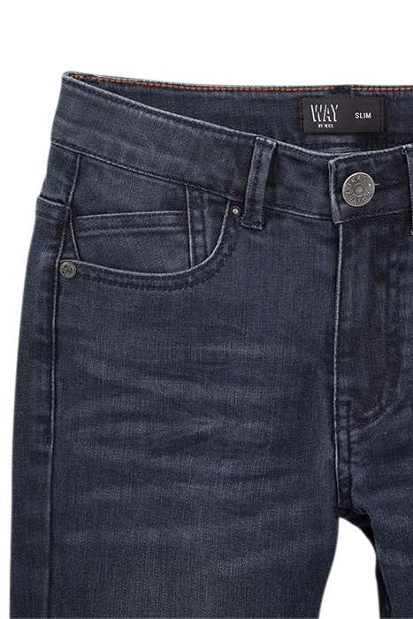 BOYS’ BLUE SLIM JEANS WITH PLACED DISTRESSING BLUE 3